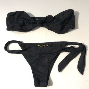 WANDERLUST SWIM SUIT BIKINI SET SIZE XS / S Black